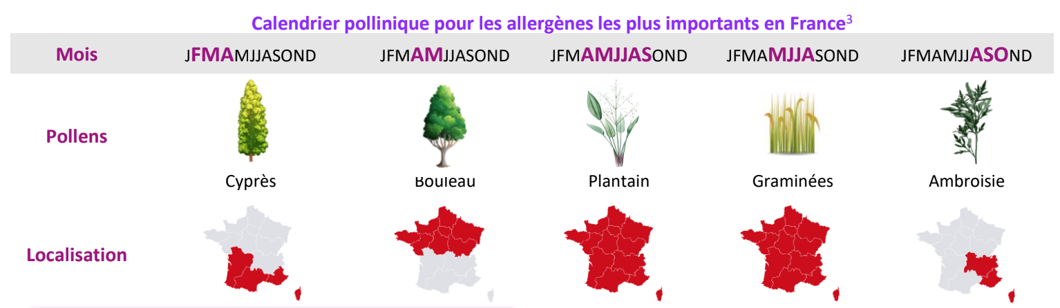 periode des allergies en france