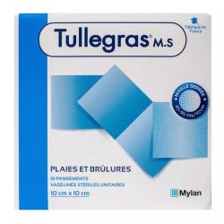 Tulle Gras Solvay 10X10Cm Bt 10