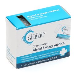 Gilbert compresse d'alcool