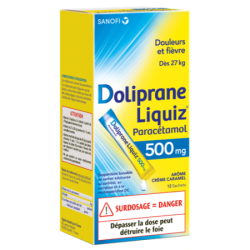 DolipraneLiquiz 500 MG Sticks Sachets à Avaler