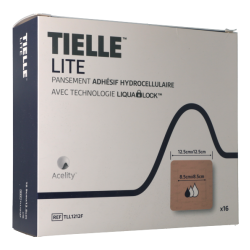 Tielle Lite 12,5x12,5 (x16) - Pansement Hydrocellulaire 