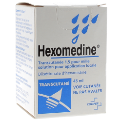 Hexomedine transcutanée solution antiseptique