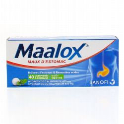 Maalox maux d'estomac Menthe sans sucre