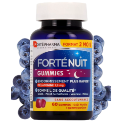 Forténuit gummies sommeil réparateur goût myrtille 60x