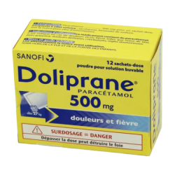 DOLIPRANE 500MG PDR SACH 12