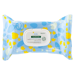 Lingettes nettoyantes douces bébé Klorane x70