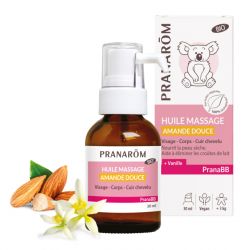 Huile de massage visage corps et cuir chevelu bébé