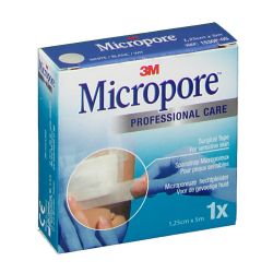 Micropore 1.25cm 5m Blanc