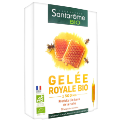 Gelée Royale Bio 1500MG Santarome Bio - 20 Ampoules