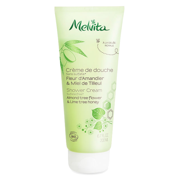 Crème de Douche Fleur d'Amandier & Miel de Tilleul Bio Melvita - Tube de 200ml