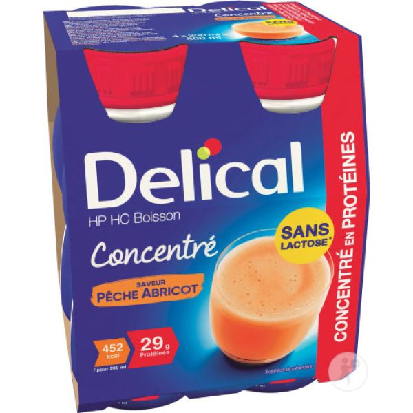 Boisson Concentrée en protéines sans lactose 4x200 ml Delical