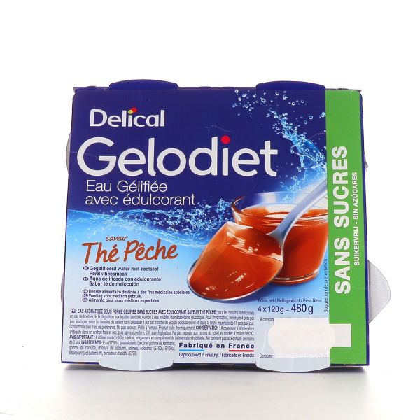 Eau gélifiée sans sucre Gelodiet Delical 4x120