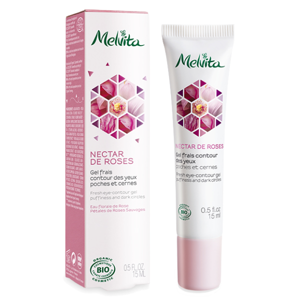 Nectar de Roses Gel Frais Contour des Yeux Bio Melvita - Tube de 15ml