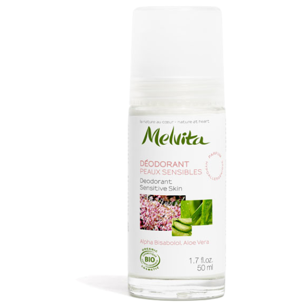 Déodorant Peaux Sensibles Bio Melvita - Roll-on de 50ml