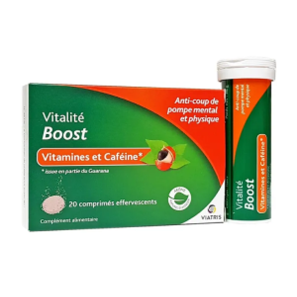 Vitalité boost vitamines et caféine x20 effervescents