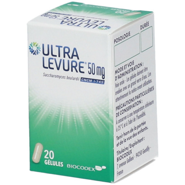 Ultralevure 50 Mg 50 Gelules