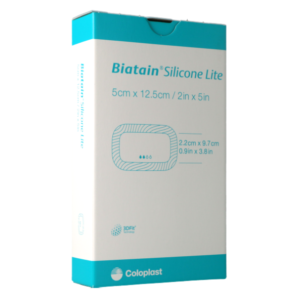 Biatain Silicone Lite 5x12,5cm - Pansement Hydrocellulaire Adhésif