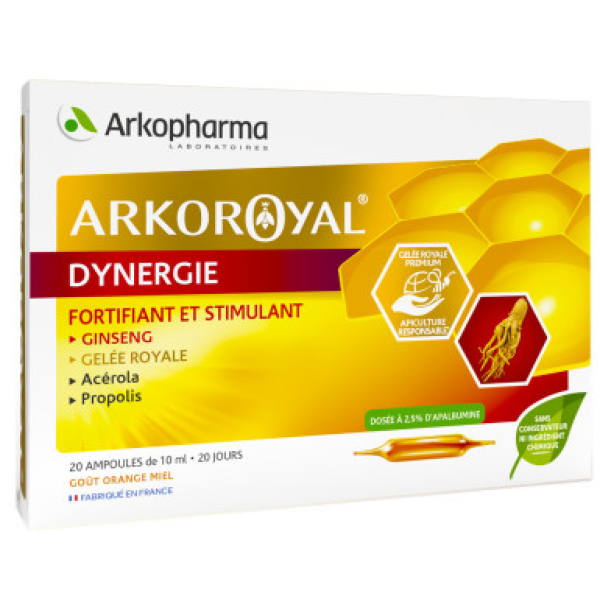 Arkoroyal Dynergie Fortifiant Stimulant 20 amp