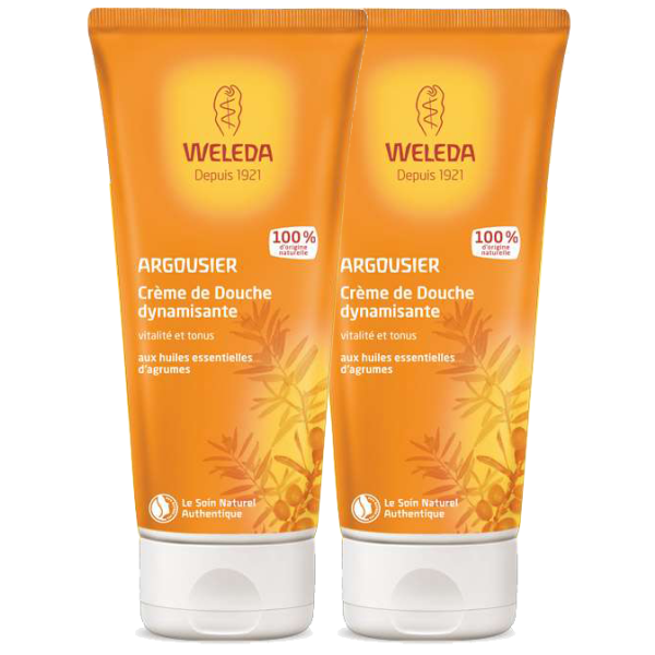 Crème de douche Dynamisante à l'Argousier Weleda - 2 x 200mL