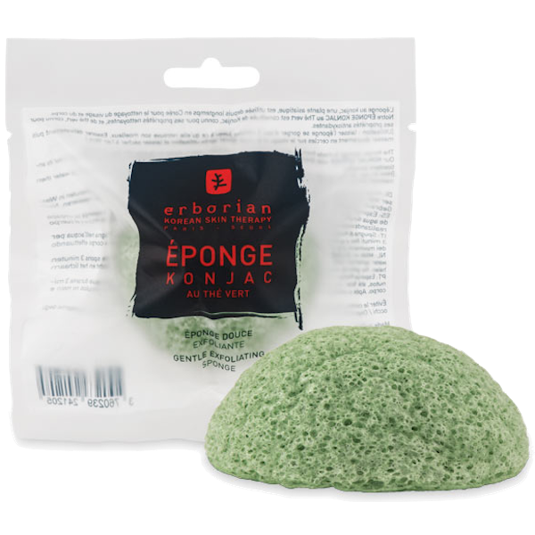 Éponge Konjac au Thé Vert Erborian - 1 Éponge