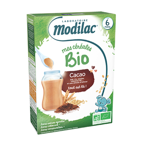 Modilac Céréales Bio Cacao 250G