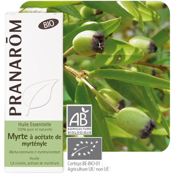 Huile Essentielle Bio Myrte à acétate de Myrtényle Pranarôm - 10ml