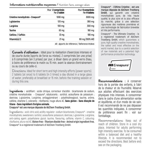 Creatine Effeverscent Complex 30 comprimés