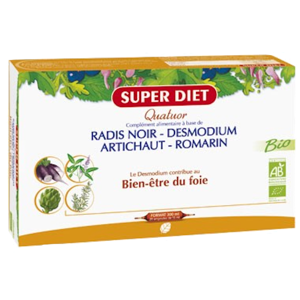 Quatuor Bien-Être du Foie Bio Super Diet - 30 Ampoules