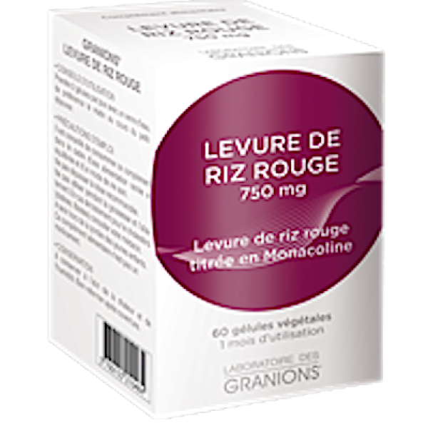 Granions Levure de Riz Rouge 750mg Complément Alimentaire - 60 Gélules