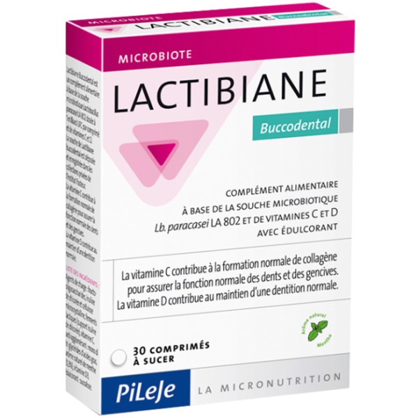 Complément Alimentaire Microbiote Lactibiane Buccodental Pileje- 30 Comprimés