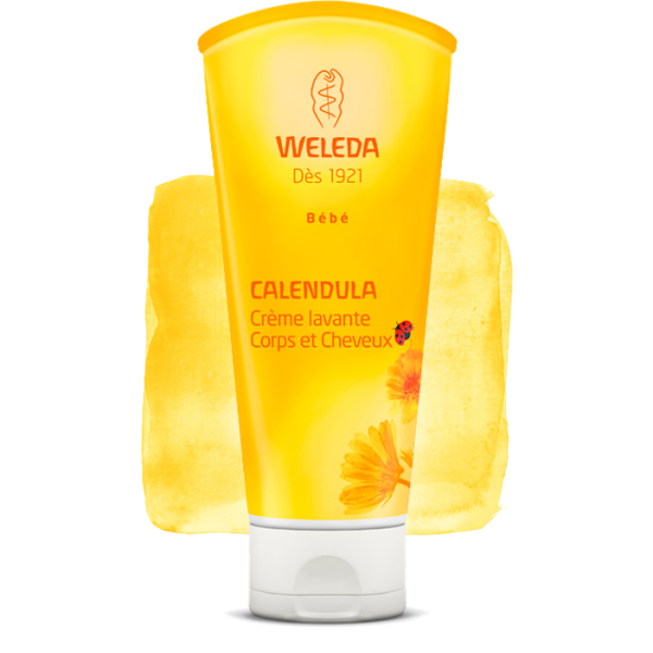 Crème Lavante Corps et Cheveux Calendula Weleda Bébé - 2x200ml