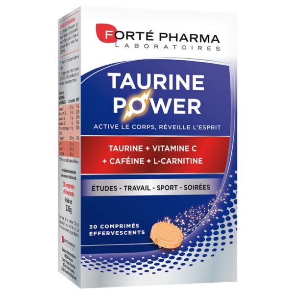 Forté pharma taurine power énergie et vitalité 30x