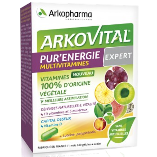 Arkovital Pur'Energie Multivitamines Expert Arkopharma - 60 Gélules