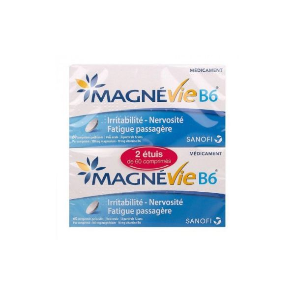 MagnéVie B6 irritabilité-nervosité et fatigue passagère lot de 2