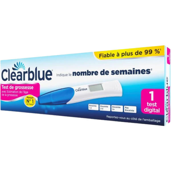 Test de grossesse Clearblue avec estimation de l'âge de la grossesse