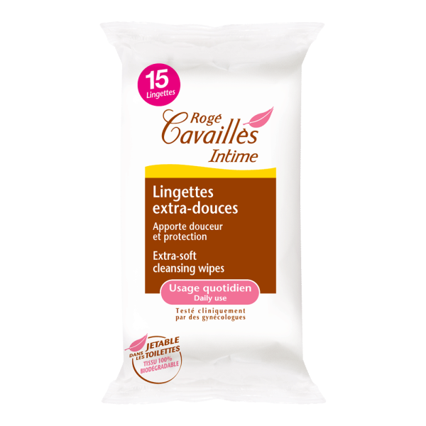 Lingettes Extra-Douces Rogé Cavaillès Intime - x15 Lingettes