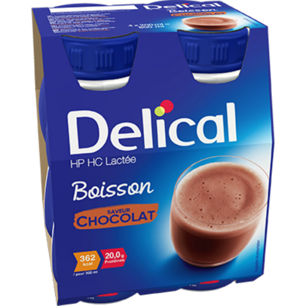 Boisson Concentrée en protéines sans lactose 4x200 ml Delical