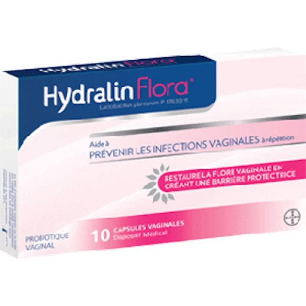 Probiotique Vaginal Hydralin Flora - 10 Capsules Vaginales