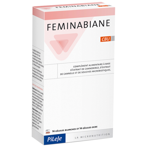 Complément Alimentaire Feminabiane CBU Pileje - 14 Gélules Blanches + 14 Gélules Ocre