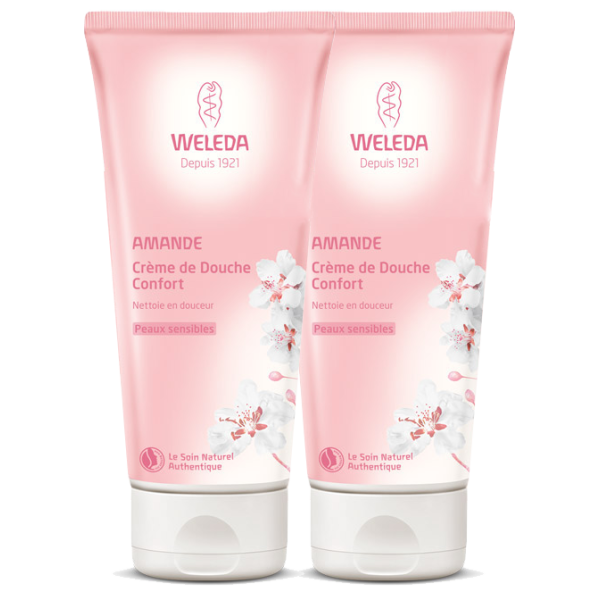 Crème de douche Confort à l'Amande Weleda - 2 x 200mL