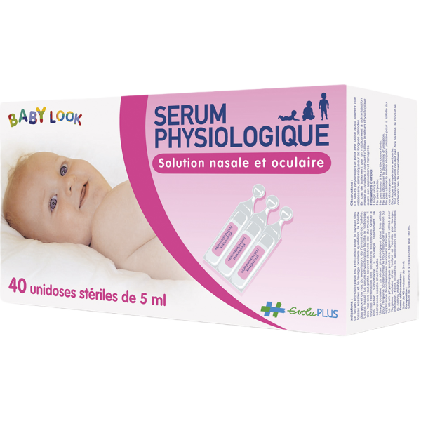 Sérum Physiologique 40 unidoses stériles 5 mL Evolupharm