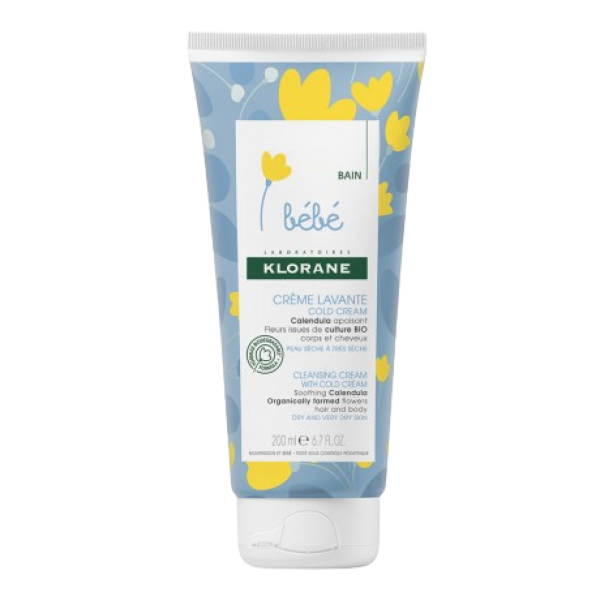 Crème lavante Bébé nourrissante au Cold Cream peaux sèches Klorane