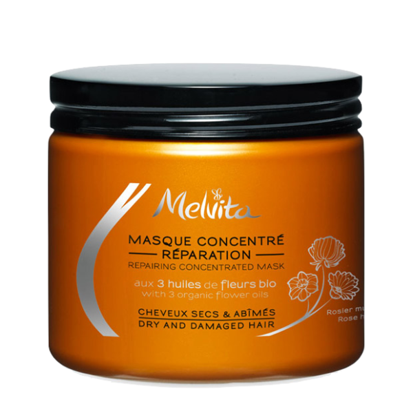 Masque Concentré Réparation Cheveux Secs & Abîmés Melvita - Pot de 175ml