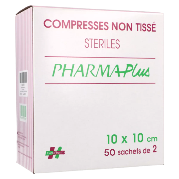 Compresses stériles non tissé 10x10 Evolupharm