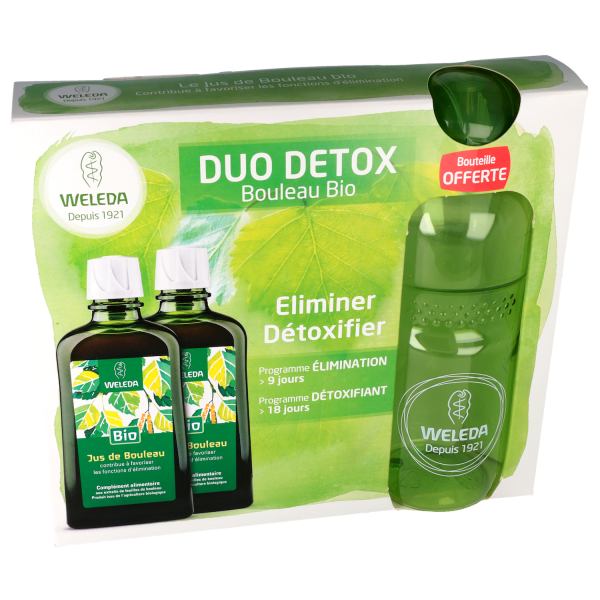 Coffret Duo Détox au Bouleau Bio Weleda + 1 Bouteille OFFERTE