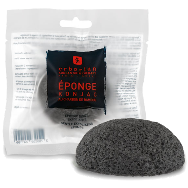 Éponge Konjac au Charbon de Bambou Erborian - 1 Éponge