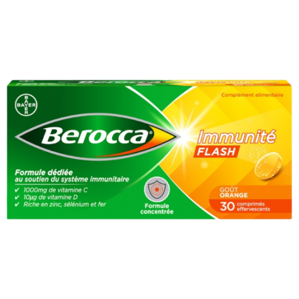 Berocca Immunité Flash Soutien du Système Immunitaire x30