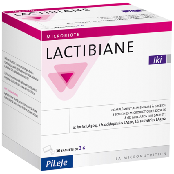 Complément Alimentaire Microbiote Lactibiane IKI Pileje - 30 Sachets de 3g