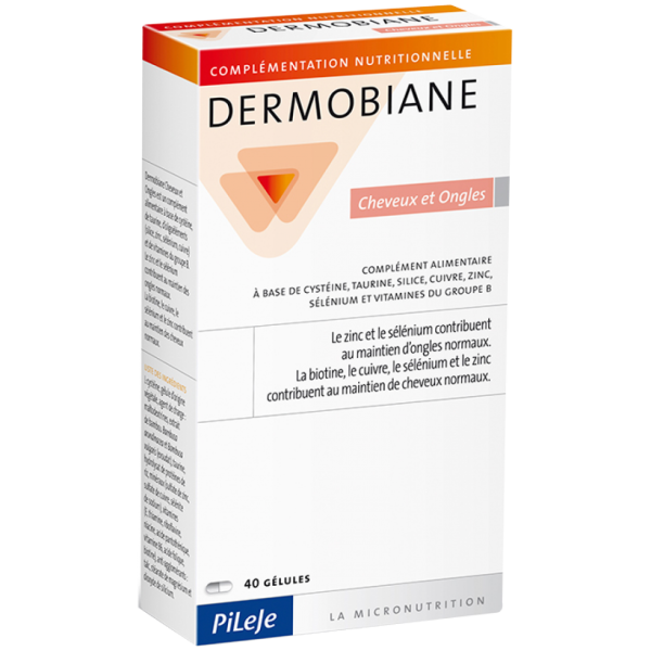 Complément Alimentaire Dermobiane Cheveux & Ongles Pileje - 40 Gélules