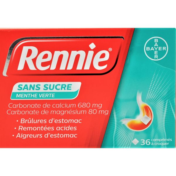 Rennie Anti brûlure d'estomac Menthe sans sucre